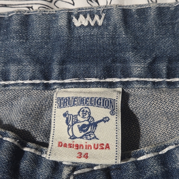 True Religion Men's Straight Blue Jeans - Picture 5 of 11
